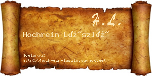 Hochrein László névjegykártya